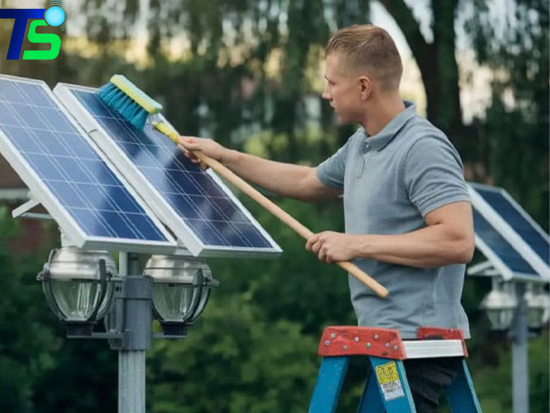 đèn năng lượng mặt trời sáng yếu